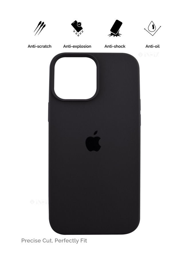INEIX Logo Compatible Silicone Case Cover For Apple iPhone 13 Pro Max Charcoal - Image 2