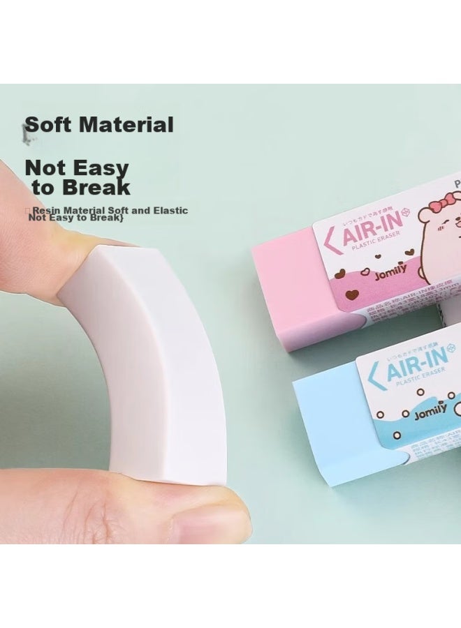 Plus Eraser, Jomily Limited Edition, Cute Cartoon Design For Students, Cleans Well With Less Debris, Pencil Eraser Er-060An, Four Colors - Image 2