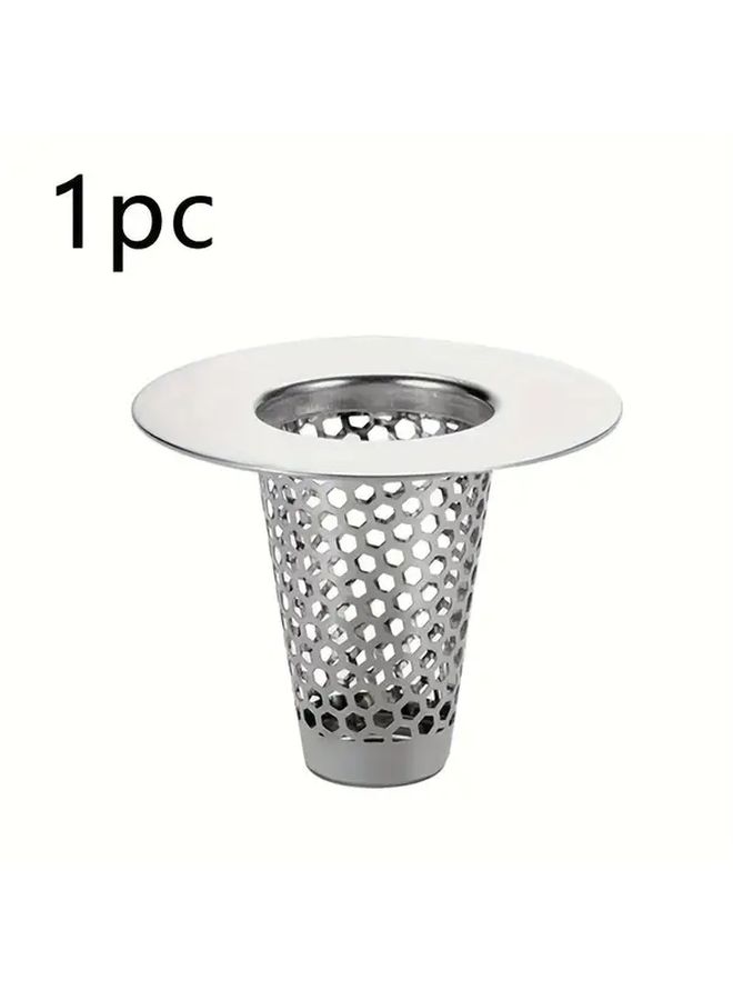 Silvery Stainless Steel Bathroom Sink Hair Catcher Filter For 1 2 To 1 6 Inch Drain - Image 5