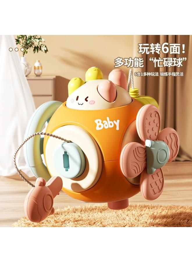 Infant Montessori Early Education Cube Hexahedron Educational Toys One-year-old Baby Busy Ball House Dynamic Music Switch Box 