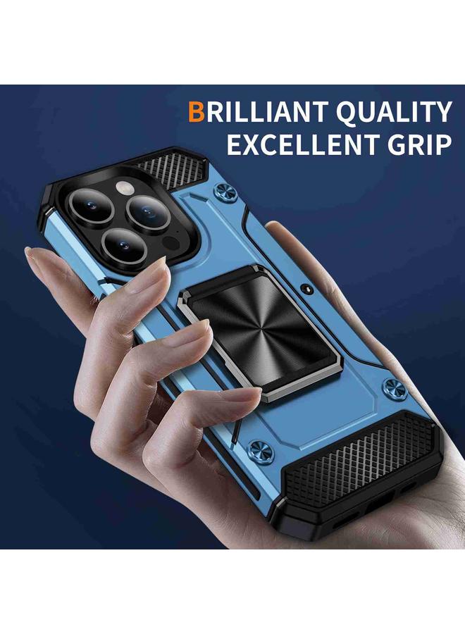 S-TOP Case For iPhone 15 Pro Shockproof Metal Holder Phone Case - Image 4