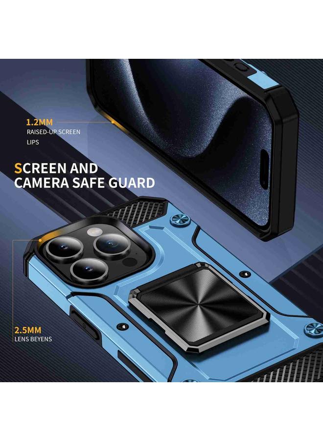 S-TOP Case For iPhone 15 Pro Shockproof Metal Holder Phone Case - Image 2