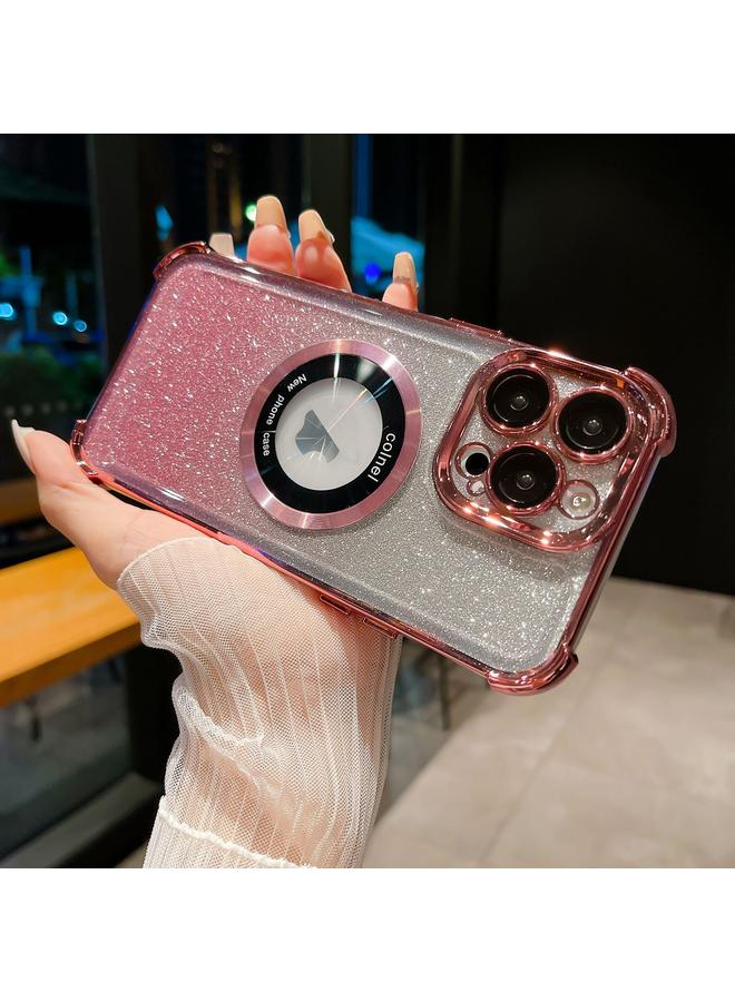 S-TOP Case For iPhone 14 Pro 6D Electroplating Gradient Glitter Armor Magsafe Phone Case - Image 1