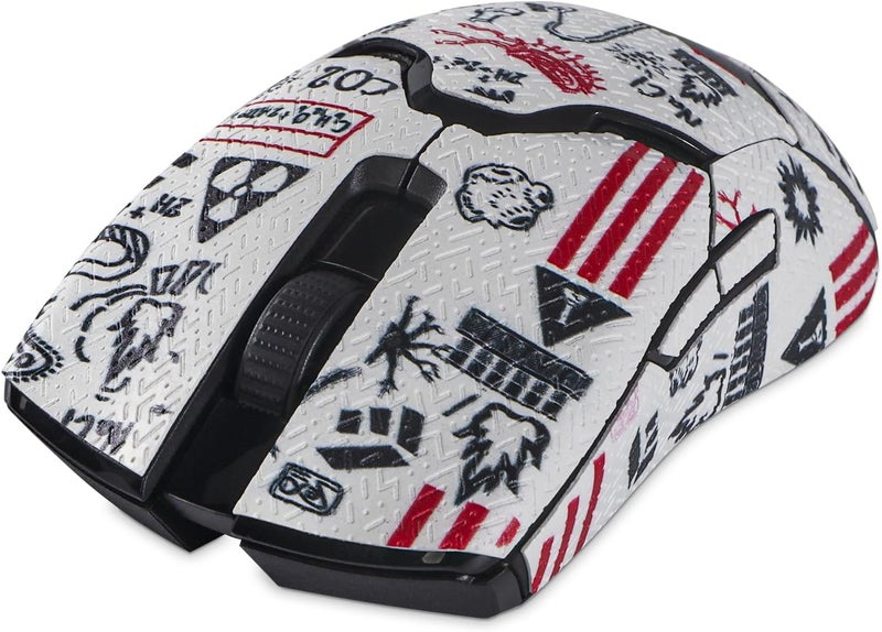 immoenuc Mouse Grip Tape Stickers for Razer Viper/Viper Ultimate, Anti Slip Skin, Sweat-Resistant, Pre-Cut, White - Image 1