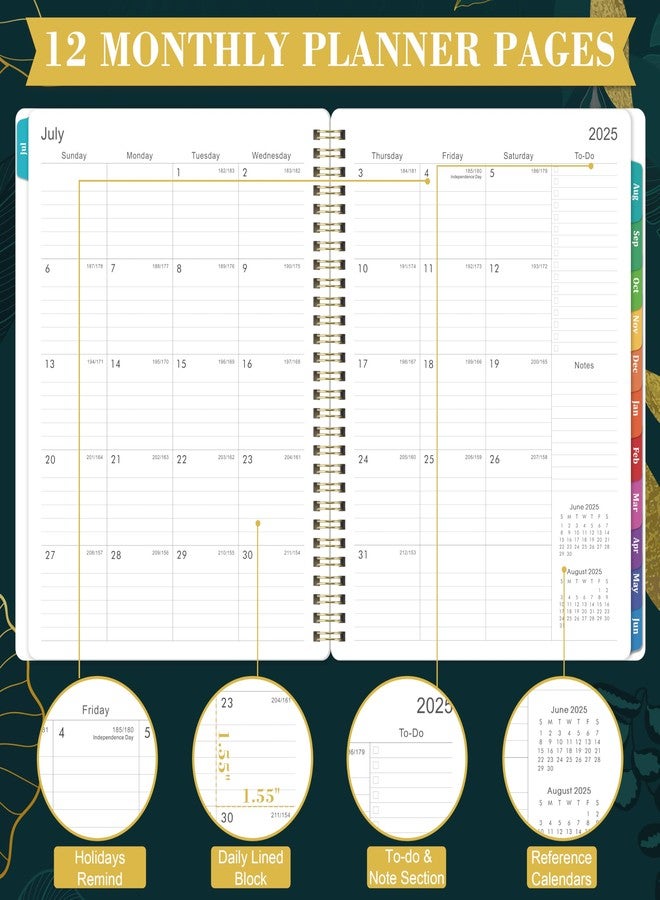 Coboll مخطط 2025-2026 - مخطط أسبوعي وشهري، يوليو 2025 - يونيو 2026، مقاس 8.5 × 11 بوصة، مزود بعلامات تبويب مغلفة وجيب داخلي. - Image 3