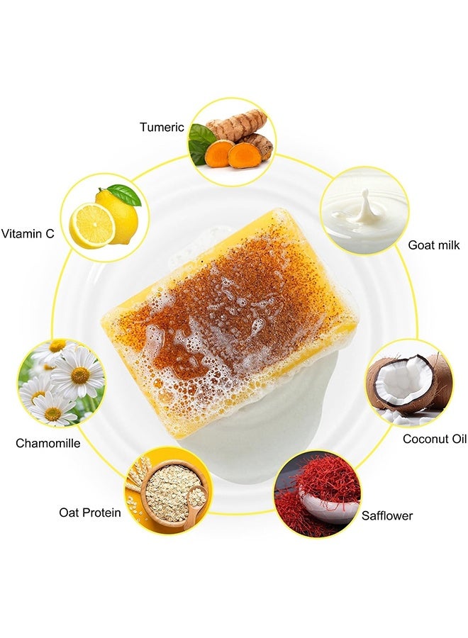 IKZEE Lemon Turmeric Kojic Acid Soap, Dark Spot Corrector, Deep Cleansing and Brightening Soap Bar, Moisturizing for Face and Body, Skin Whitening Soap for Even Skin Tone, 100g - Image 4