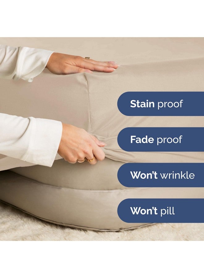CGK Unlimited Extra Deep Queen Fitted Sheet - Hotel Luxury Single Fitted Sheet Only - Easily Fits 18 inch to 24 inch Mattress - Ultra Soft, Wrinkle Free w/Extra Deep Pockets - Easy-Care, Breathable & Comfy - Cream - Image 4