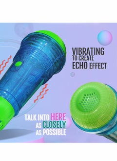 Excefore 2 Pcs Microphone for Kids Battery-Free Magic Karaoke Voice Amplifying Retro Toy Singing, Speech & Communication Therapy - 10" (Blue Green)  - Image 4