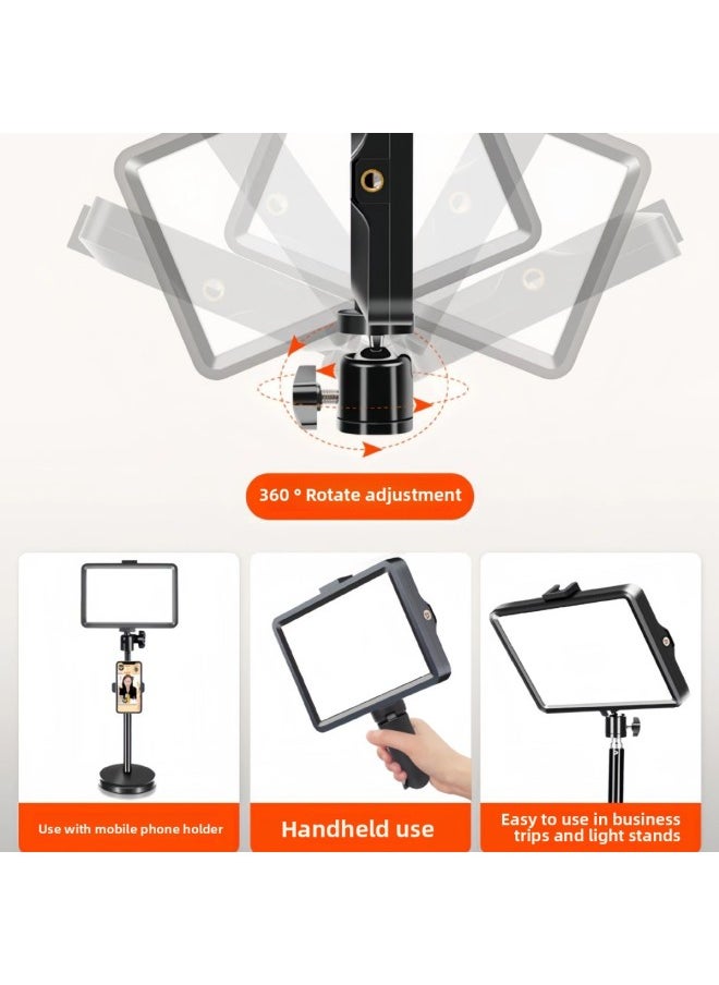 General - Live Light Supplement Photography Lighting Lamp Desktop Photo Supplement Light Food Flat Lighting Lamp Portable Live Room Soft-Specifications:Extra Large 【210cm Floor Stand】 Overhead Slope Set - Image 1
