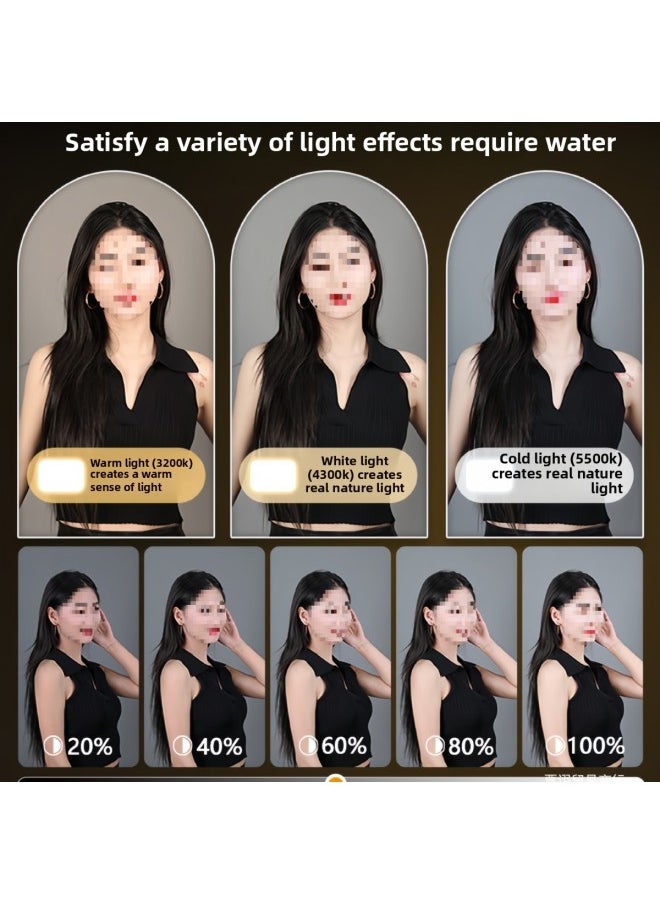 General - Live Light Supplement Photography Lighting Lamp Desktop Photo Supplement Light Food Flat Lighting Lamp Portable Live Room Soft-Specifications:Extra Large 【210cm Floor Stand】 Overhead Slope Set - Image 1
