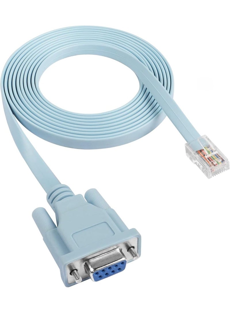 9.8 Ft RJ45 to DB9 Cisco Console Management Router Cable - M/F (DB9CONCABL6) Console Cable 9 Pin Female Serial Port RS232 to RJ45 Converter Compatible with Router Switch