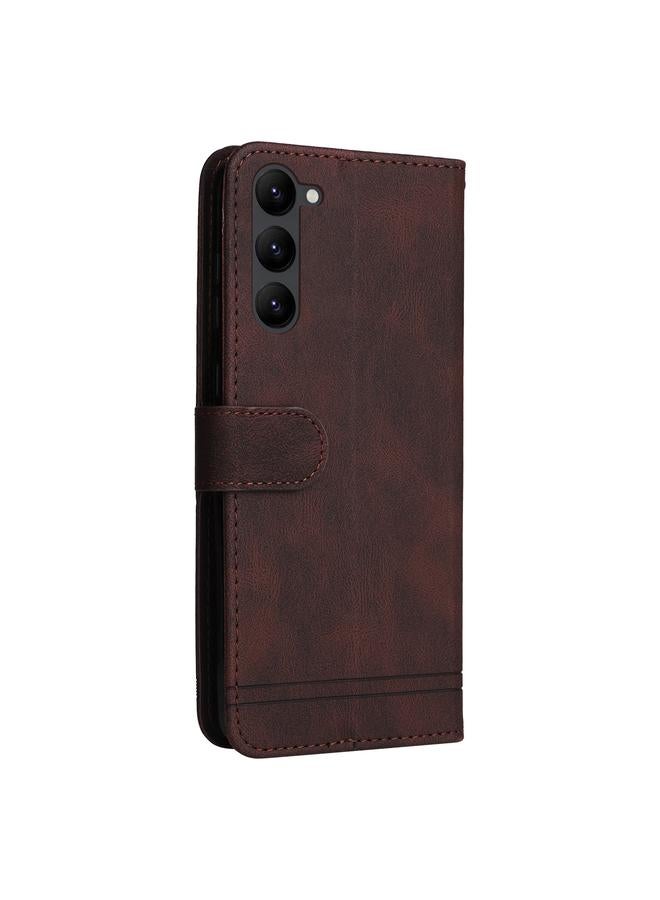 اس-توب جراب لهاتف Samsung Galaxy S23 5G Skin Feel Life Tree Metal Button Leather Phone Case - Image 3