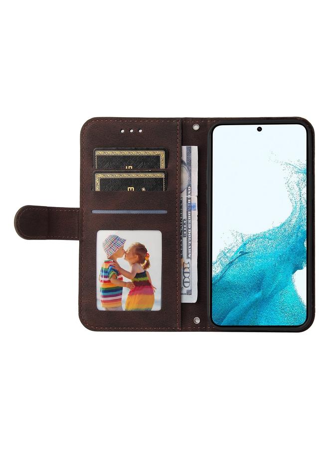 اس-توب جراب لهاتف Samsung Galaxy S23 5G Skin Feel Life Tree Metal Button Leather Phone Case - Image 4