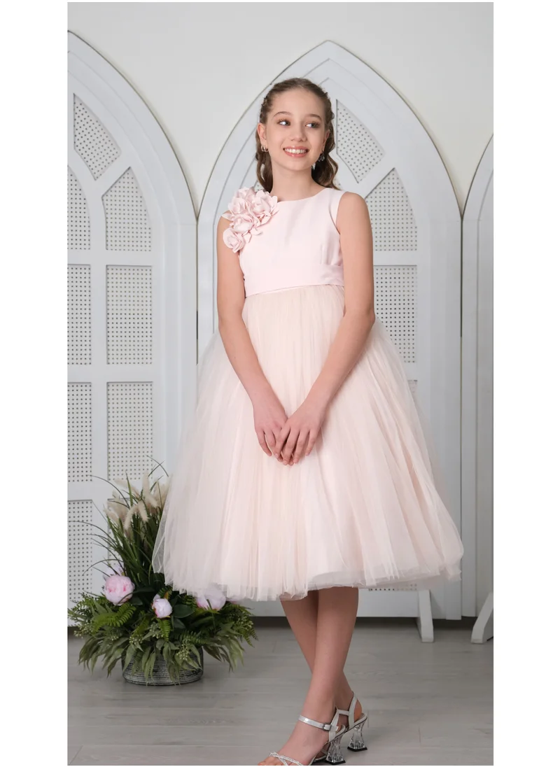 VIA BAMBINO Flower Girls Dress Salmon 3173