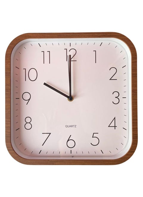 Modern decorative round quartz wall clock large analogue display battery operated for homes and offices 30Cm Grey with textile like frame - ck6