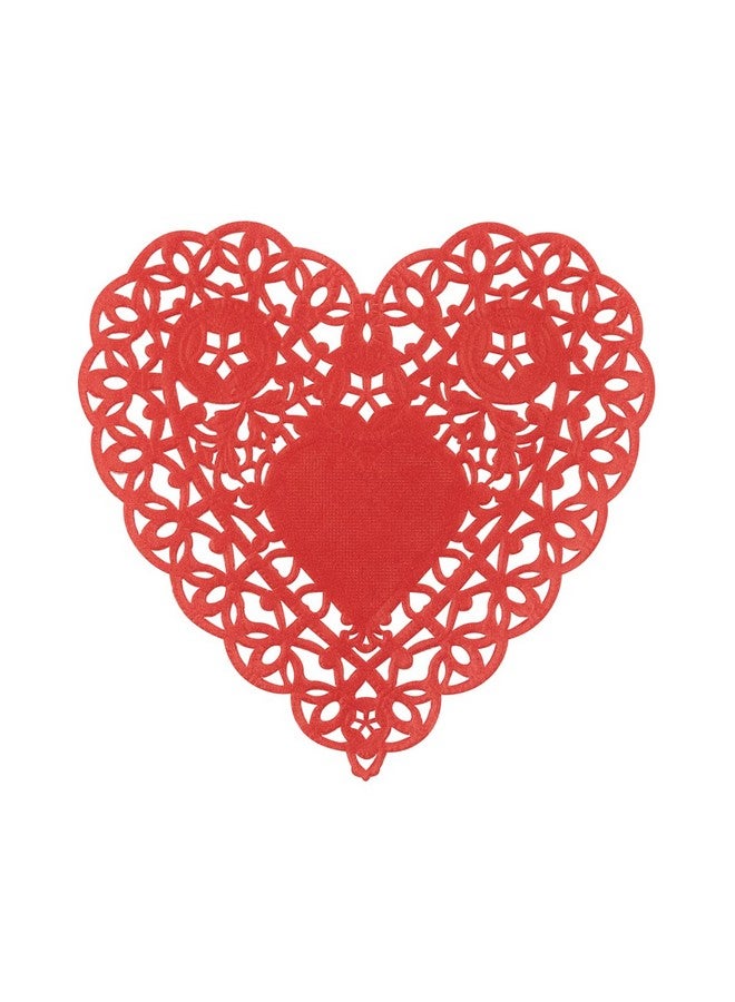 Hygloss Products Heart Paper Doilies 4 Inch Red Lace Doily For Decorations Crafts Parties 100 Pack - Image 4