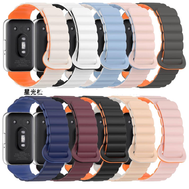 سوار ساعة ذكية رياضي من السيليكون متوافق باللون وردي قابل للتعديل مع Samsung Galaxy Watch بملاءمة قابلة للتعديل وحزام ناعم للاستبدال اليومي - Image 2