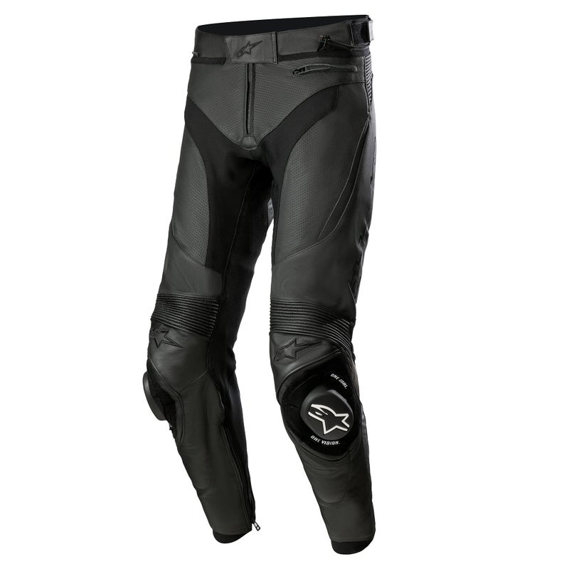 Alpinestars Missile V3 Airflow Leather Airflow Men's Street Motorcycle Pants - Black/Black / 52 - Image 3