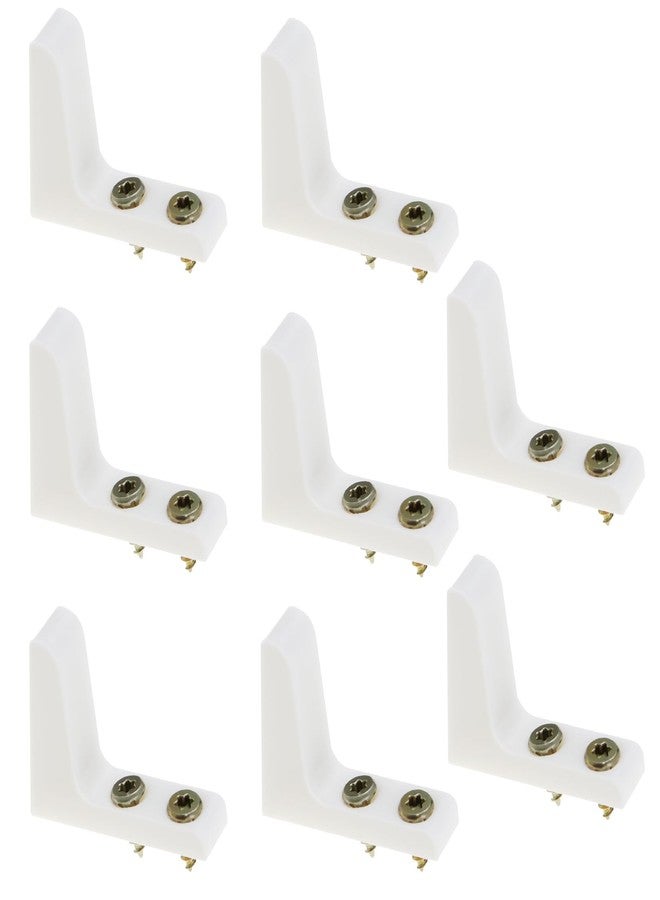 Create idea 4 Pairs Toilet Seat Stabilisers Wobbly Loose Buffers Bumpers Stop Elderly Disabled Slipping Sliding with Screws White Plastic - Image 1