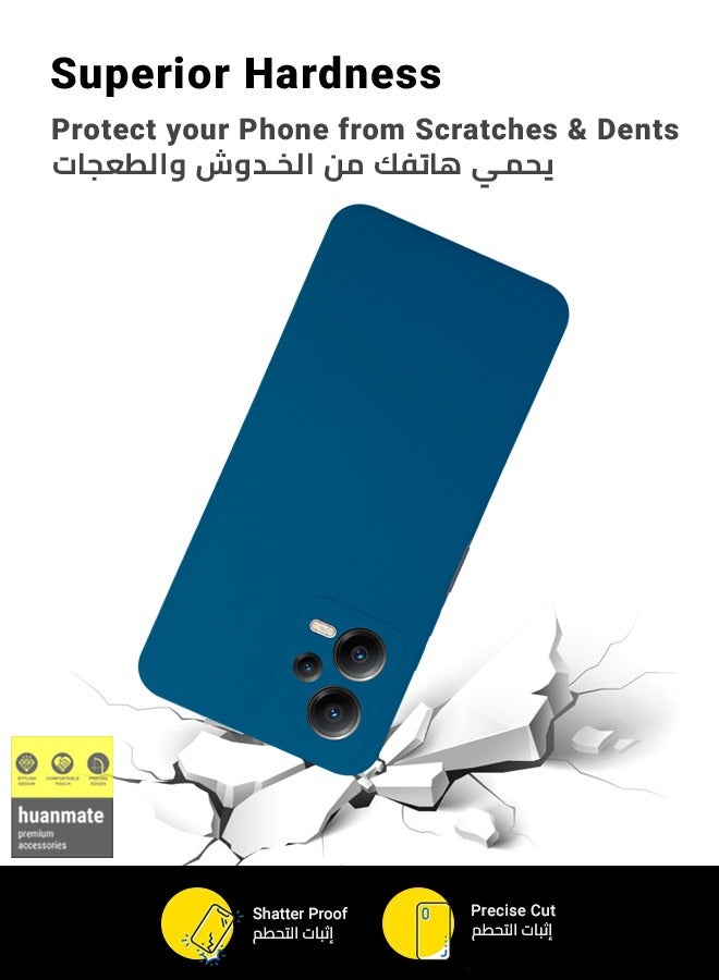 huanmate غطاء سيليكون أنيق لهاتف Xiaomi Poco X5 باللون الأزرق - Image 4