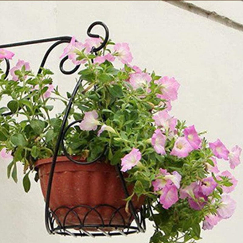 ELECDON Planters Hooks, Plant Hooks Decorative Iron Wall Hooks with Screws, for Outdoor Indoor Planter, Bird Feeder, Lanterns - Image 2
