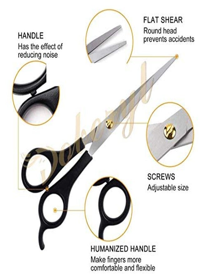Doberyl Stainless Steel Professional Salon Hair Cutting Scissor & Barber Hairdressing Styling Tool Scissors (Black) - Image 3