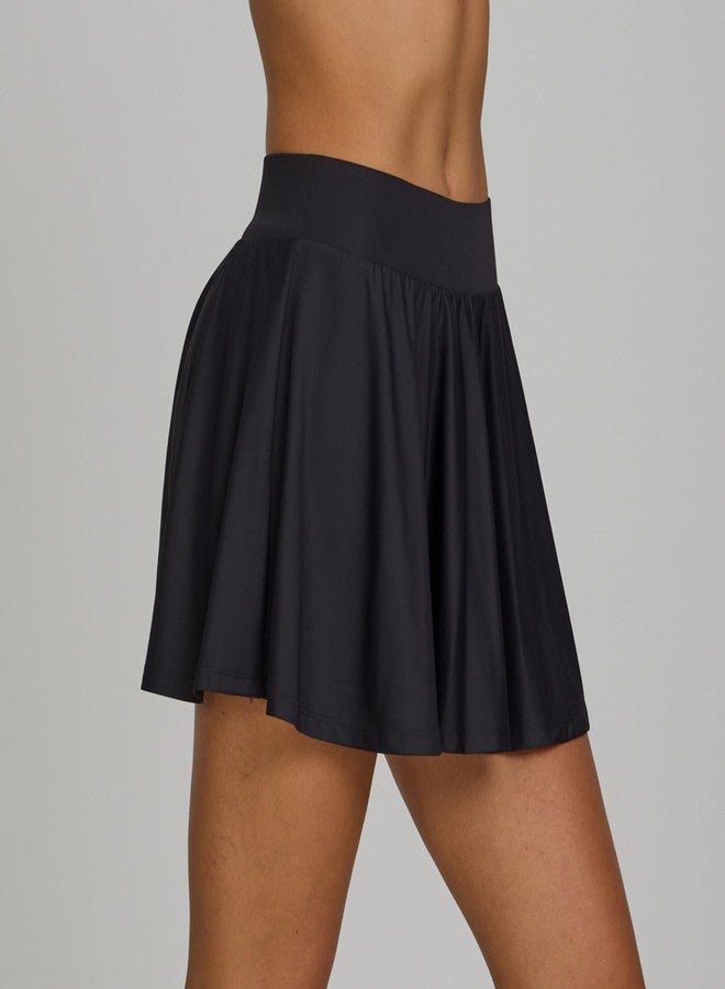 Spyder Women's Pleated Athletic Skort – Tennis, Golf & Pickleball High-Waisted Skirt | Built-in Shorts | Deep Pocket Black - Image 2