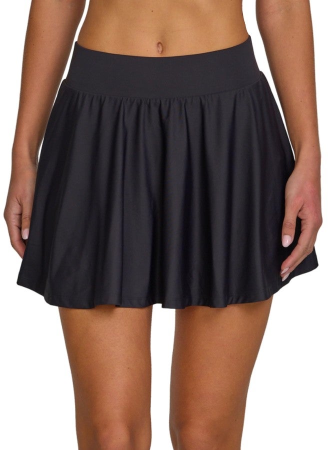 Spyder Women's Pleated Athletic Skort – Tennis, Golf & Pickleball High-Waisted Skirt | Built-in Shorts | Deep Pocket Black - Image 1