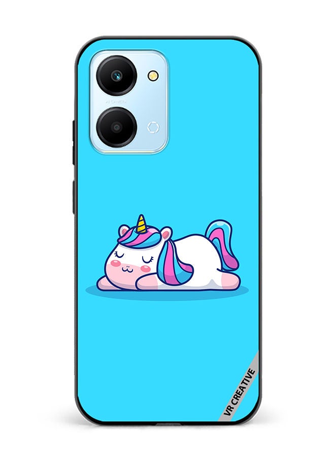 VR CREATIVE Protective Case Cover For Honor Play7T Sleeping Pony Design Multicolour - Image 1