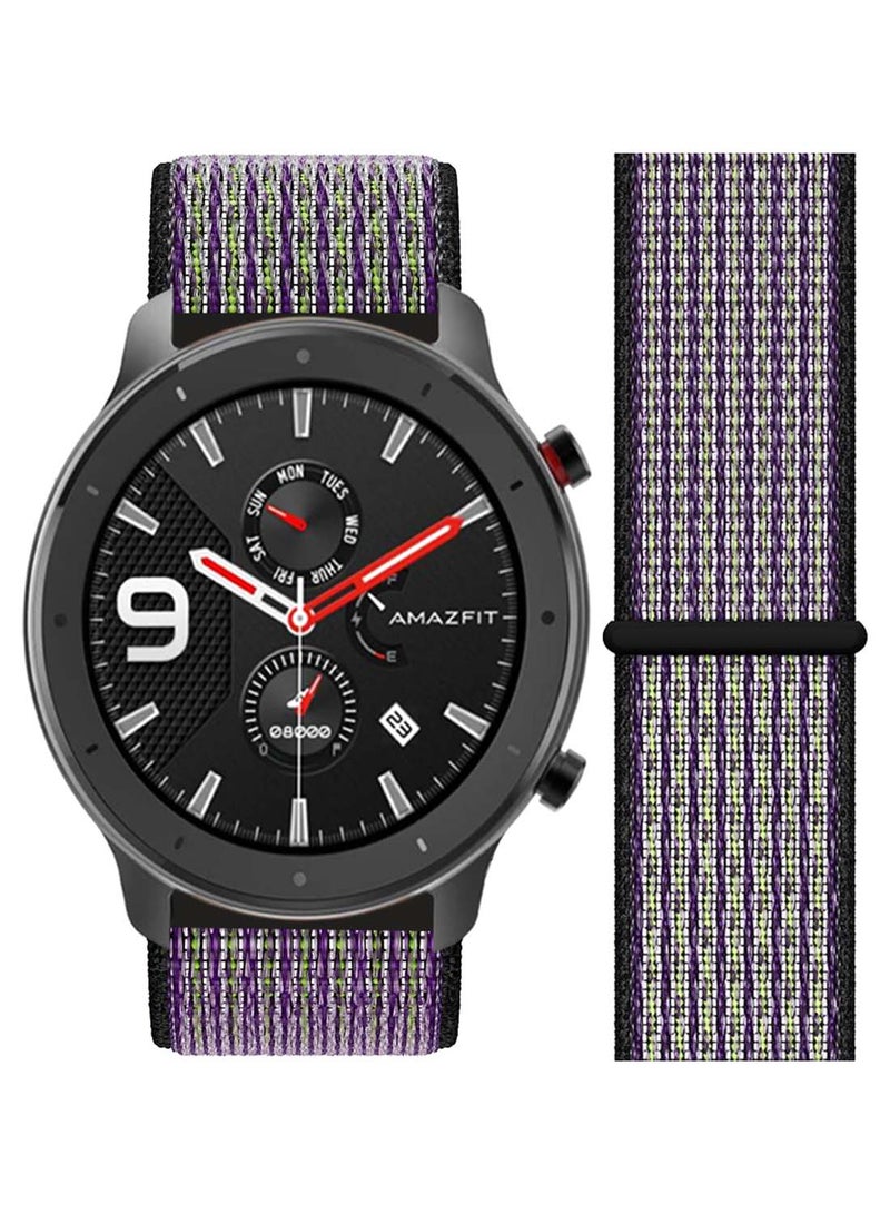 نيبمينينت سوار بديل نيلون بحلقة مقاس 22 مم لساعة أمازفيت GTR 47 لون رمل الصحراء