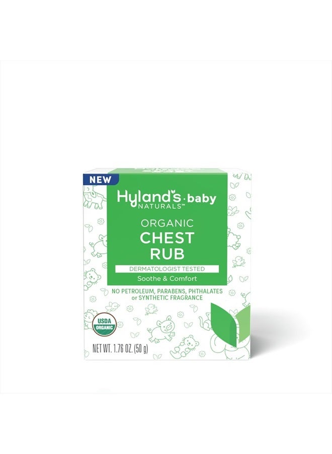 Hyland's Naturals Baby Organic Chest Rub, Soothe & Comfort, with Organic Lavender, Peppermint, & Chamomile Flower Oil, Safe & Gentle, Dermatologist Tested, 1.76 Oz, Infant - Image 1