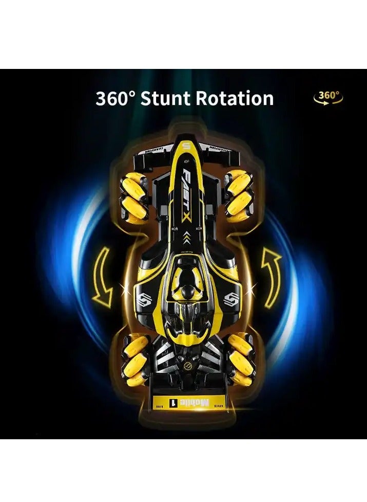 Toyland 2.4G Wireless Stunt Motion 360 Rotating F1 Full Function Remote Control and Hand Sensor Stunt Toy Car With Led Lights For Kids - Image 2
