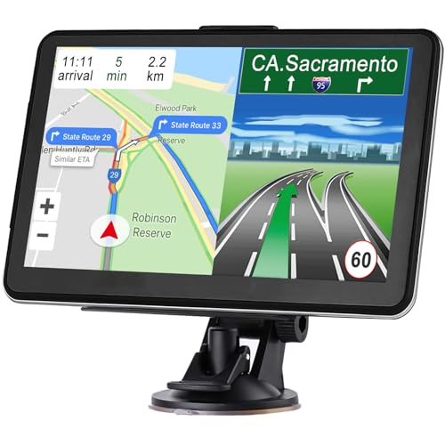 Aonerex GPS Navigation for Car Truck Navigator Latest Maps 7 Inch Touch Screen Vehicle GPS Commercial Trucker Navigation Voice Speeding Warning Free Lifetime Update of World Maps - Image 1