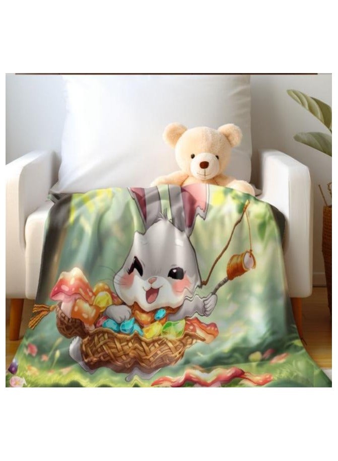 عام بطانية رقيقة من الفانيلا الكرتونية للأطفال أو الطلاب (دافئة ومريحة ومناسبة للنوم والألعاب) 100 سم * 150 سم - 825 - Image 5