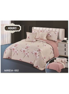 Hours Compressed double-sided floral bed comforter set, 6 pieces, size 240 * 220 cm  - Image 1