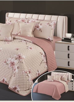 Hours Compressed double-sided floral bed comforter set, 6 pieces, size 240 * 220 cm  - Image 2