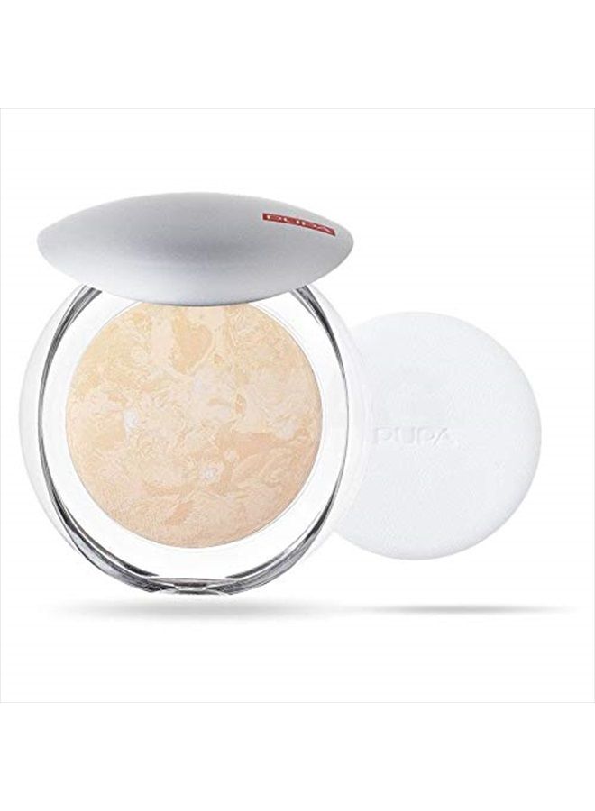 PUPA بودرة مخبوزة - بودرة وجه ليمونيس المخملية المخبوزة بتأثير ساتان (01 بيج العاج) - Image 4