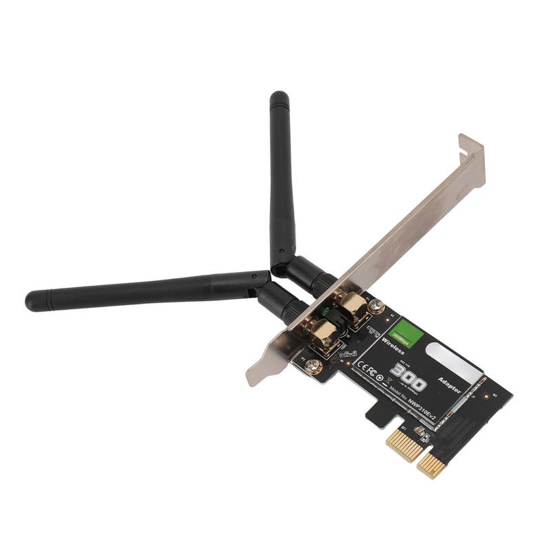موصل PCIE لاسلكي، واجهة PCI-Ex1، بطاقة شبكة واي فاي مع اتصال عالي السرعة - بطاقة شبكة لاسلكية تبلغ ترددها 2.4 غيغاهرتز لنقل بيانات مستقر لأجهزة الحاسوب المكتبي التي تعمل بنظم ويندوز 7 و8 و10 و11 ولينكس - Image 4