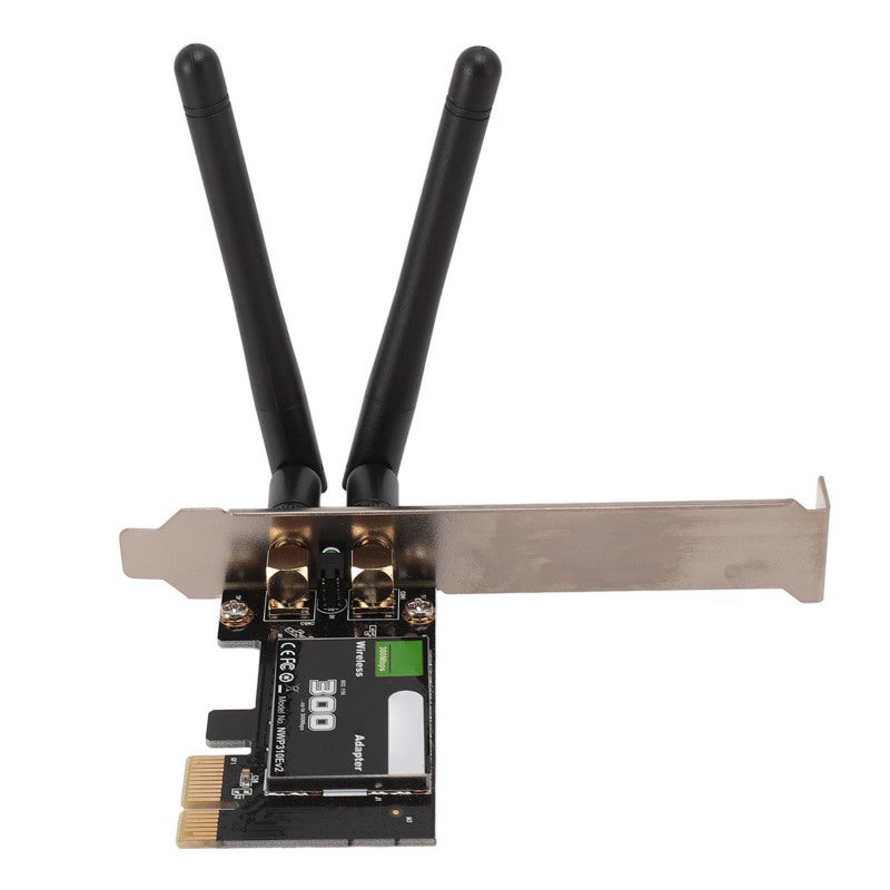 موصل PCIE لاسلكي، واجهة PCI-Ex1، بطاقة شبكة واي فاي مع اتصال عالي السرعة - بطاقة شبكة لاسلكية تبلغ ترددها 2.4 غيغاهرتز لنقل بيانات مستقر لأجهزة الحاسوب المكتبي التي تعمل بنظم ويندوز 7 و8 و10 و11 ولينكس - Image 3