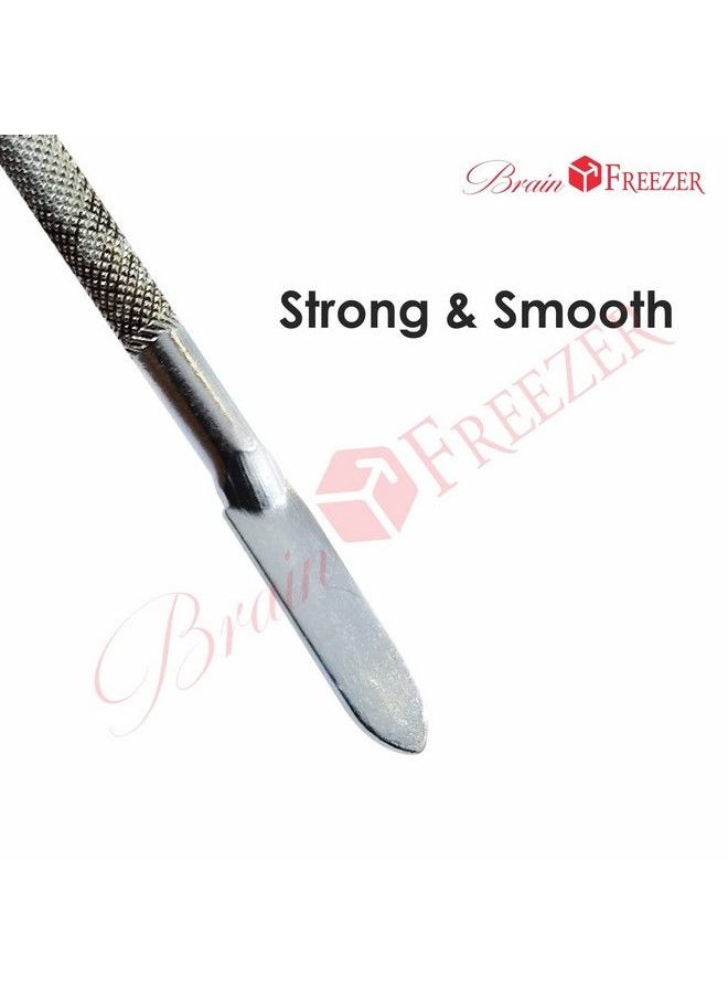 Brain Freezer - Makeup Mixing Palette With Stainless Steel Heart Shape Spatula Makeup Blending Plate/Tray 100 G (Silver) - Image 1