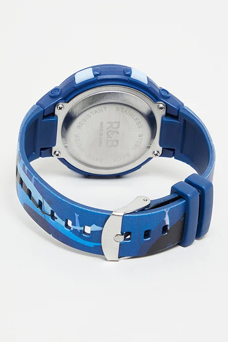 R&B Round Dial Digital Watch