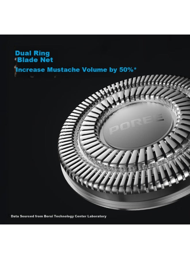 FLYCO Borui Electric Shaver Men'S Shaving Razor Rechargeable Portable Dual-Head Rotary Beard Trimmer Mini Version Birthday Gift For Dad Husband Ps191 - Image 2