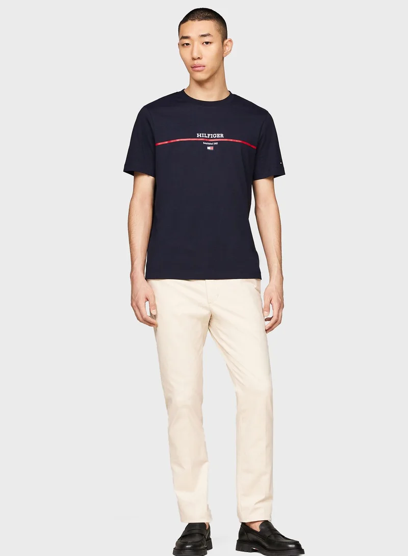 TOMMY HILFIGER Striped Crew Neck T-Shirt