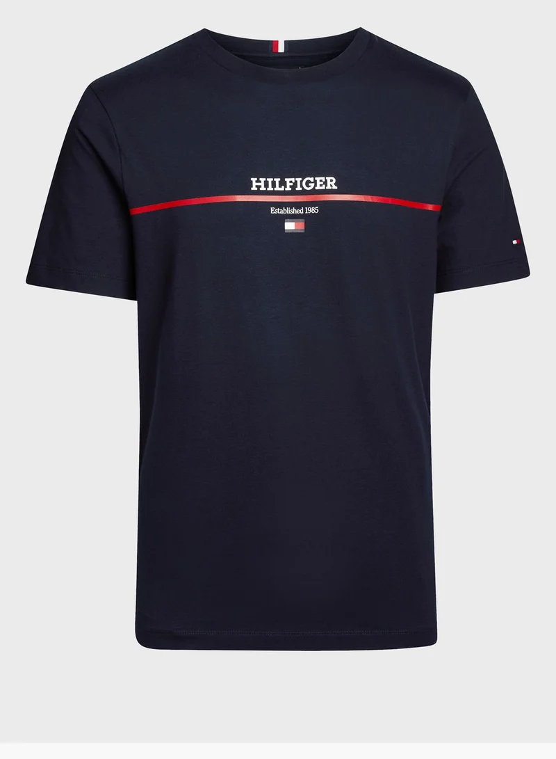 TOMMY HILFIGER Striped Crew Neck T-Shirt