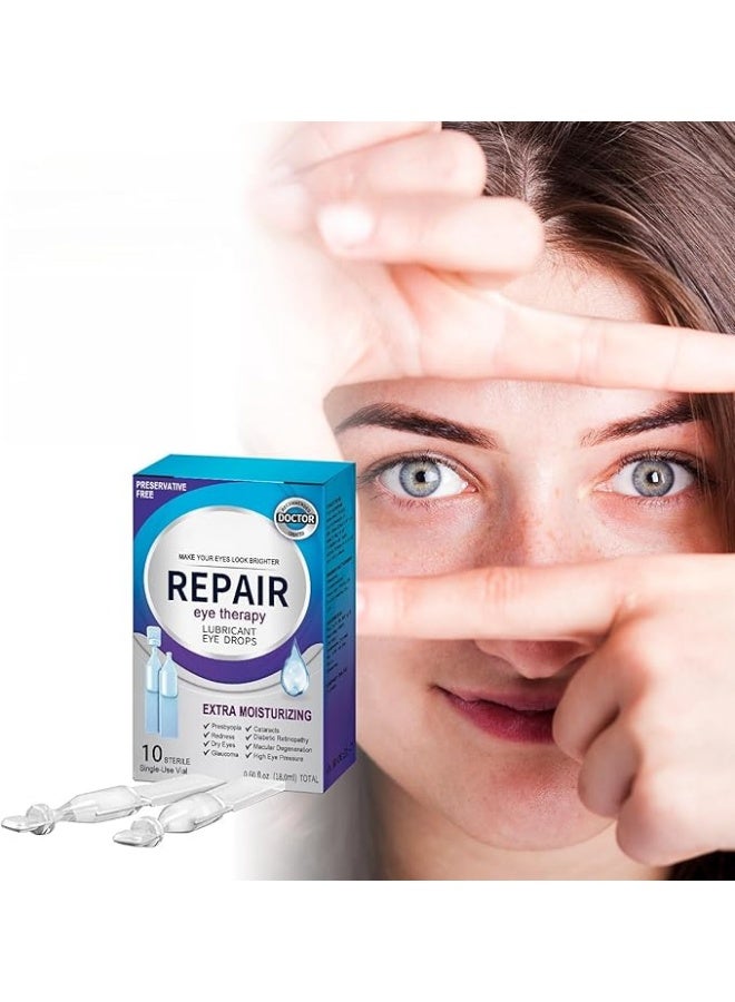Soothing Lubricant Eye Drops 18ml, Relief for Redness & Irritation, Combat Eye Fatigue, Dryness Relief, Enhanced Vision Clarity, Moisturizing Eye Care Gentle & Effective, Convenient Pack of 10