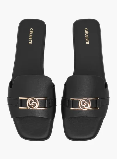 Celeste Women's Logo Accent Slip-On Sandals