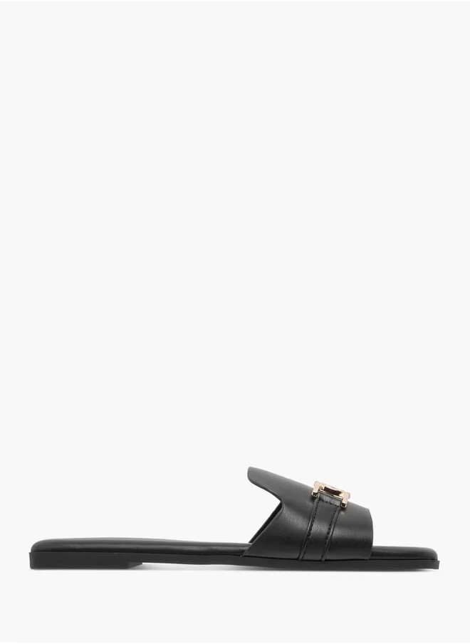 سيليست Women's Logo Accent Slip-On Sandals