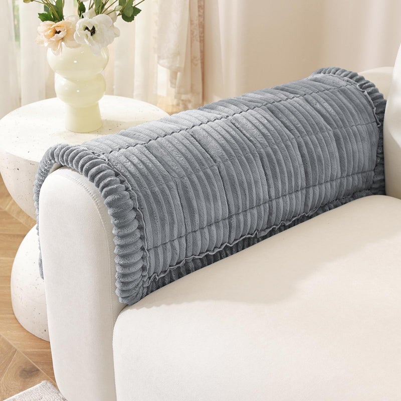 OstepDecor Washable Couch Cover for Dogs, Thick Pet Friendly Sofa Covers, Soft Couch Protector, Paw Cart Sofa Slipcovers, Cushion Protector for Leather, Sectional, Loveseat (20" x 24", Blue Grey) - Image 1