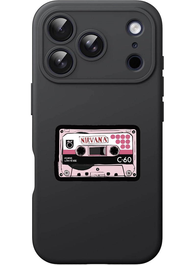 Theodor Protective Slim Fit Case Liquid Silicone Cover with Full Body Protection Anti-Scratch Shockproof Case For Apple iPhone 17 Pro Max (Black) Nirvana (2) - Image 1