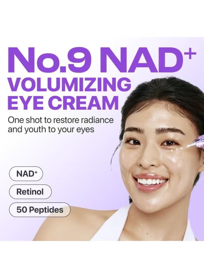 numbuzin No.9 Eye Cream | NAD+ Retinol Volumetox Eye Cream | Firming, Wrinkles, Fine Lines, Dark Circles, Depuff | Retinol, Peptides, Niacinamide | Restores Radiance for Undereyes | 0.33 fl. oz. - Image 2